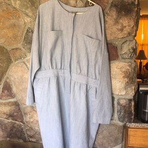 ASOS Plus Long Sleeve Linen Dress